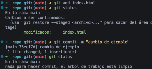 Commit desde Terminal