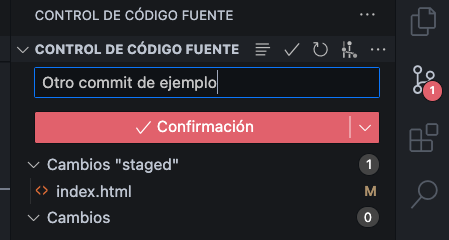 Commit desde VS Code