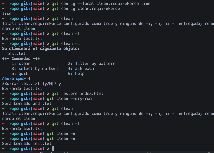 git clean